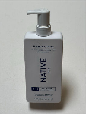 Native Hair Sea Salt & Cedar 2-in-1 Shampoo & Conditioner New